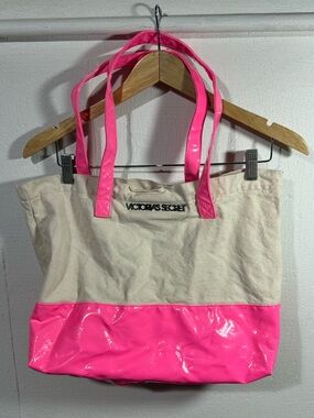 Vintage Neon Canvas Victorias Secret Tote